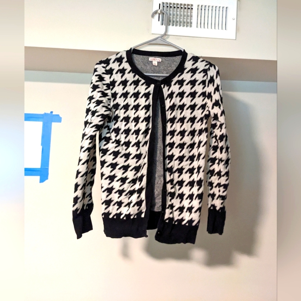 Merona hounds tooth small womens cardigan